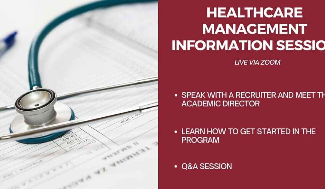 Healthcare Management Program and Admission Overview Webinars